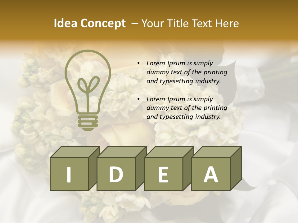 Wedding Bouquet PowerPoint Template