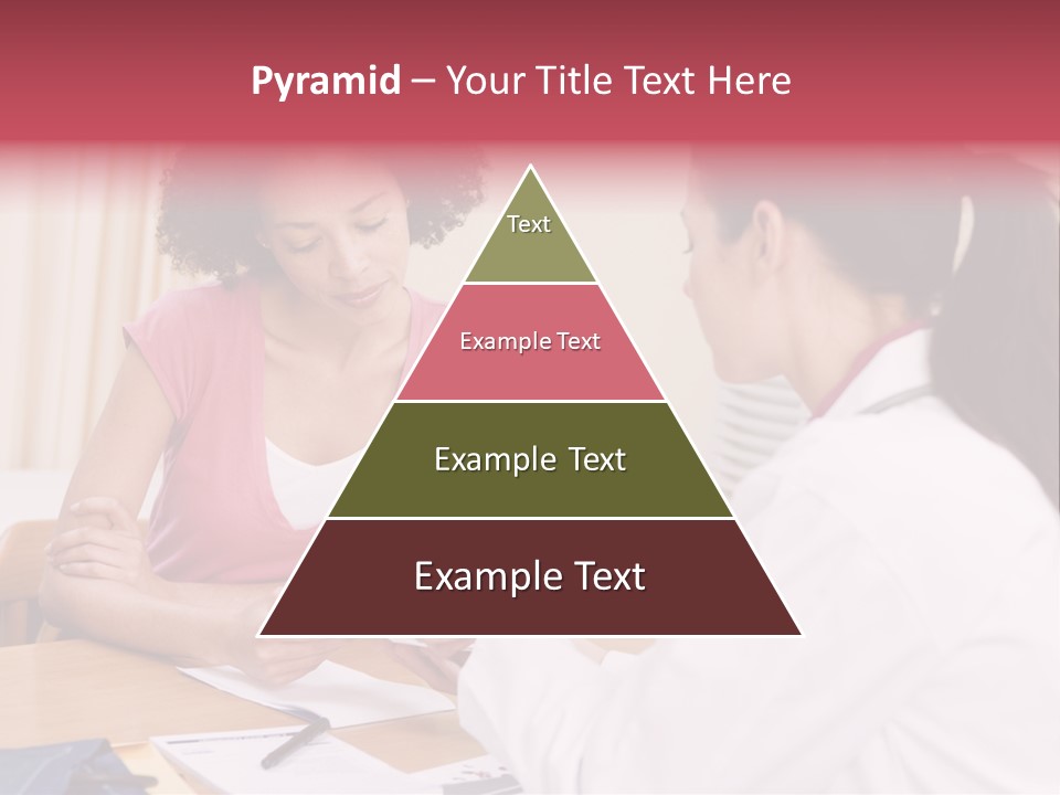 Woman In Doctor's Office Frowning PowerPoint Template