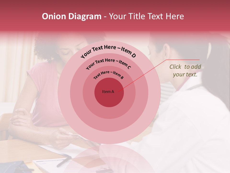 Woman In Doctor's Office Frowning PowerPoint Template