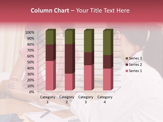 Woman In Doctor's Office Frowning PowerPoint Template