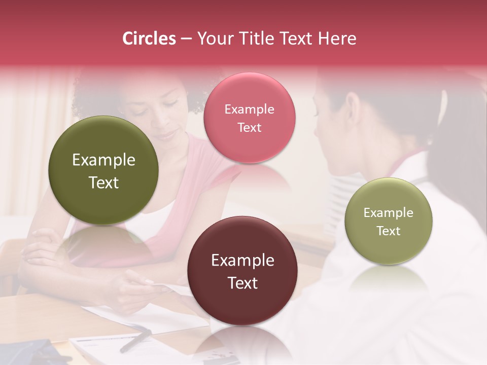 Woman In Doctor's Office Frowning PowerPoint Template