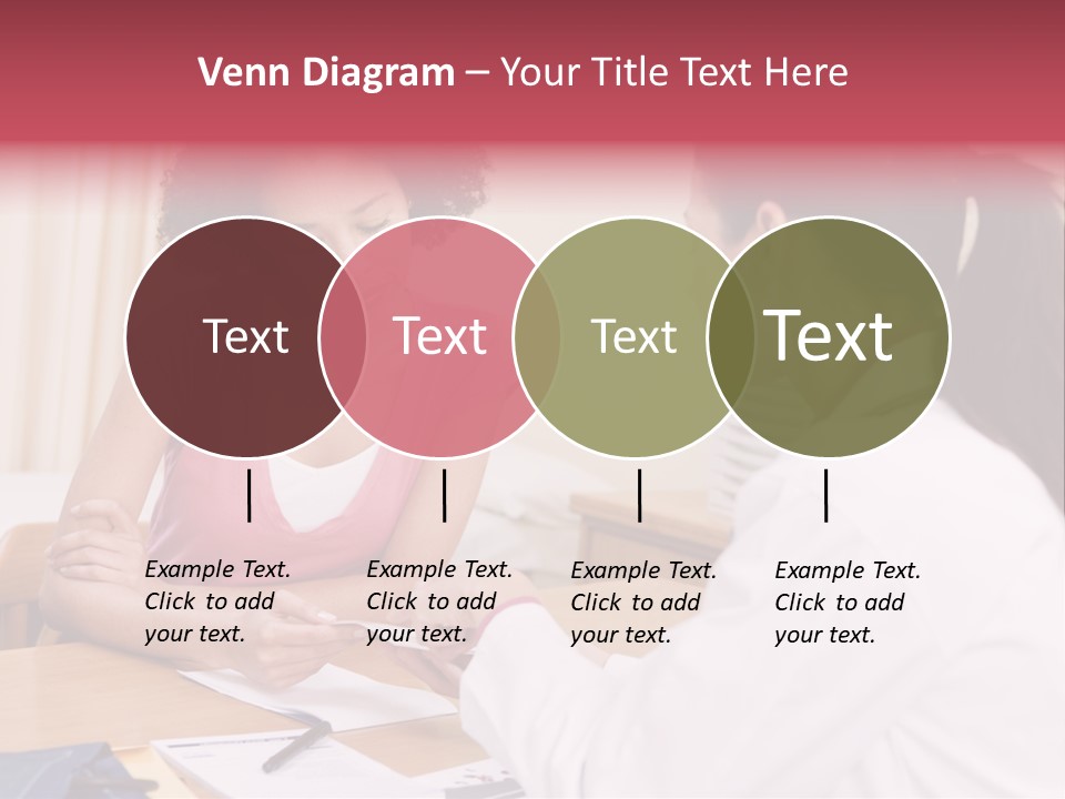 Woman In Doctor's Office Frowning PowerPoint Template