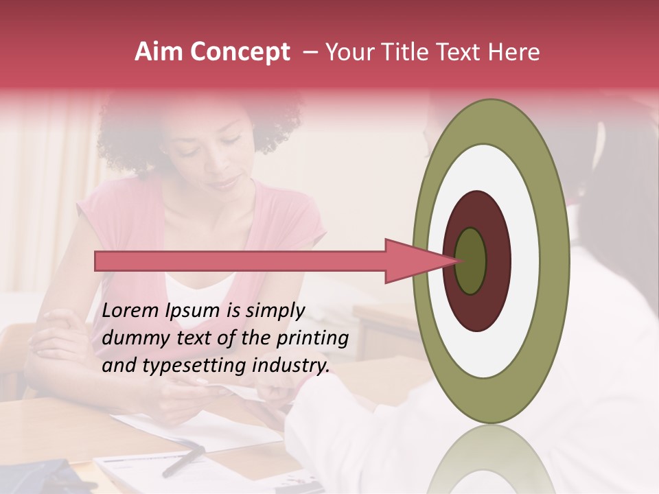 Woman In Doctor's Office Frowning PowerPoint Template