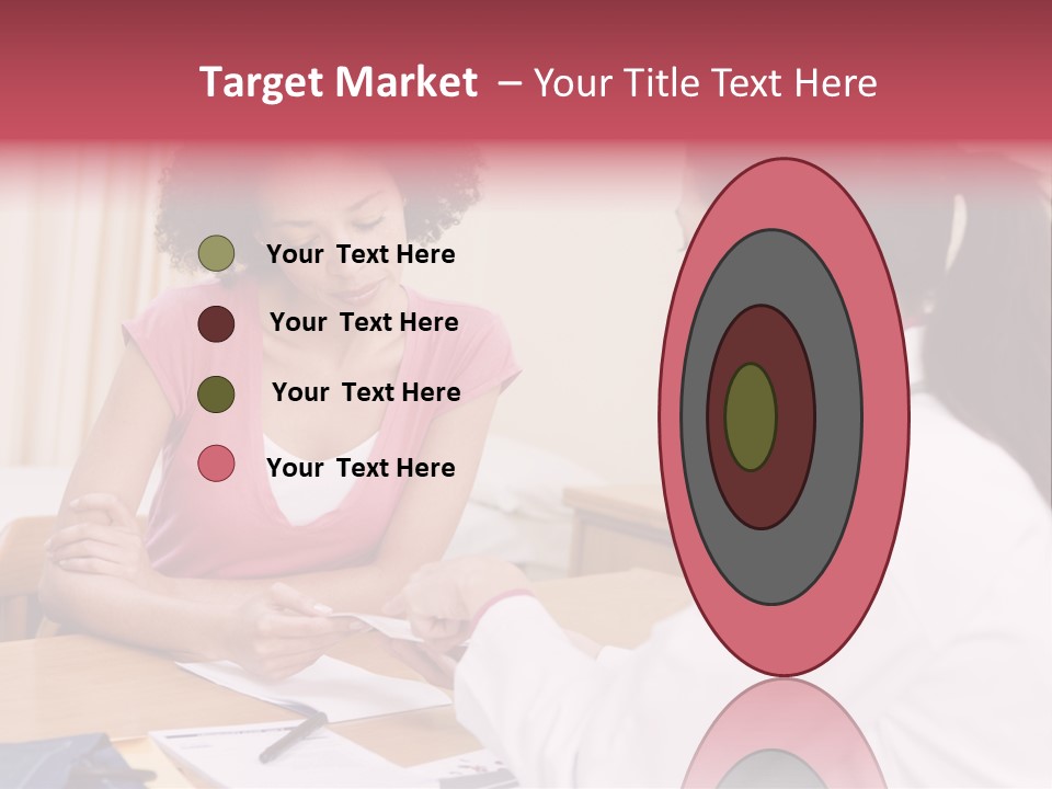 Woman In Doctor's Office Frowning PowerPoint Template