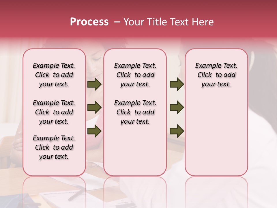 Woman In Doctor's Office Frowning PowerPoint Template