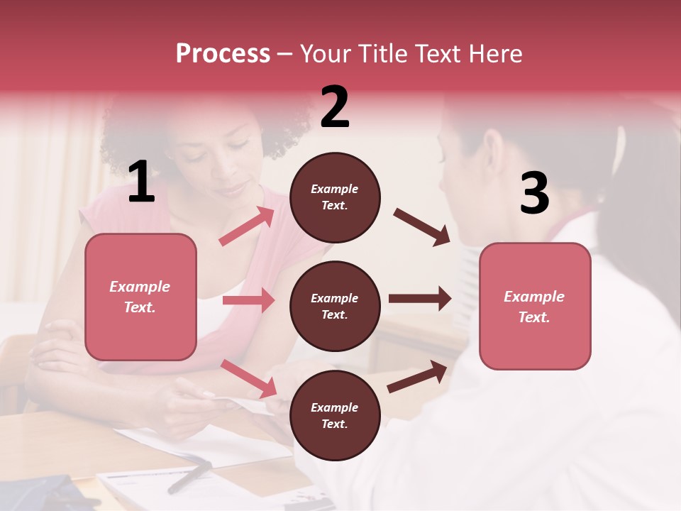 Woman In Doctor's Office Frowning PowerPoint Template