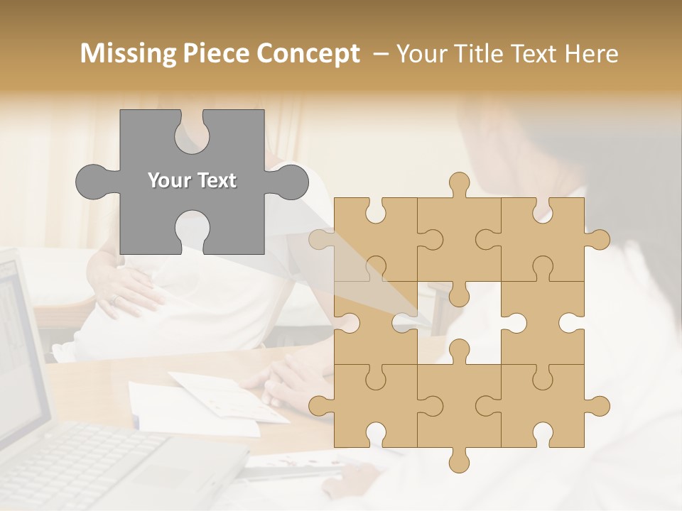 Doctor With Laptop And Pregnant Woman In Doctor's Office PowerPoint Template