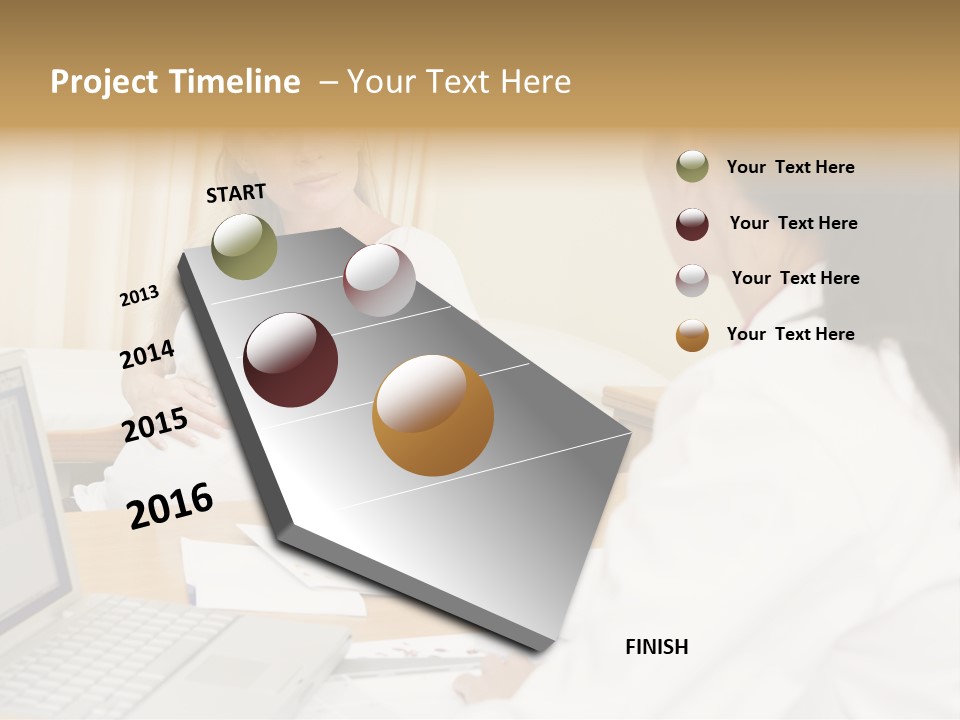 Doctor With Laptop And Pregnant Woman In Doctor's Office PowerPoint Template