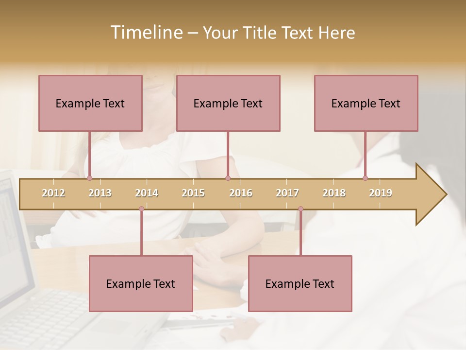 Doctor With Laptop And Pregnant Woman In Doctor's Office PowerPoint Template