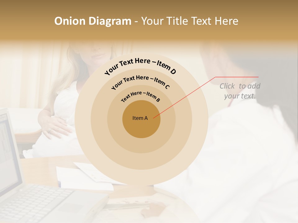 Doctor With Laptop And Pregnant Woman In Doctor's Office PowerPoint Template
