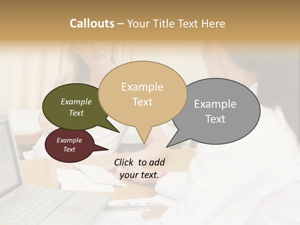 Doctor With Laptop And Pregnant Woman In Doctor's Office PowerPoint Template