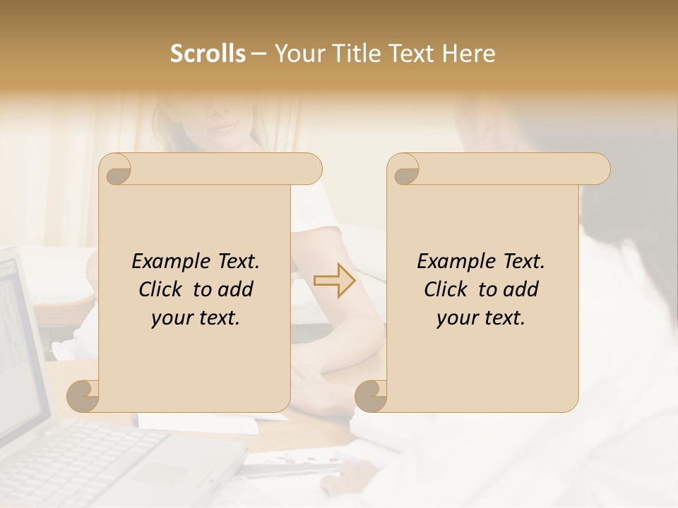 Doctor With Laptop And Pregnant Woman In Doctor's Office PowerPoint Template