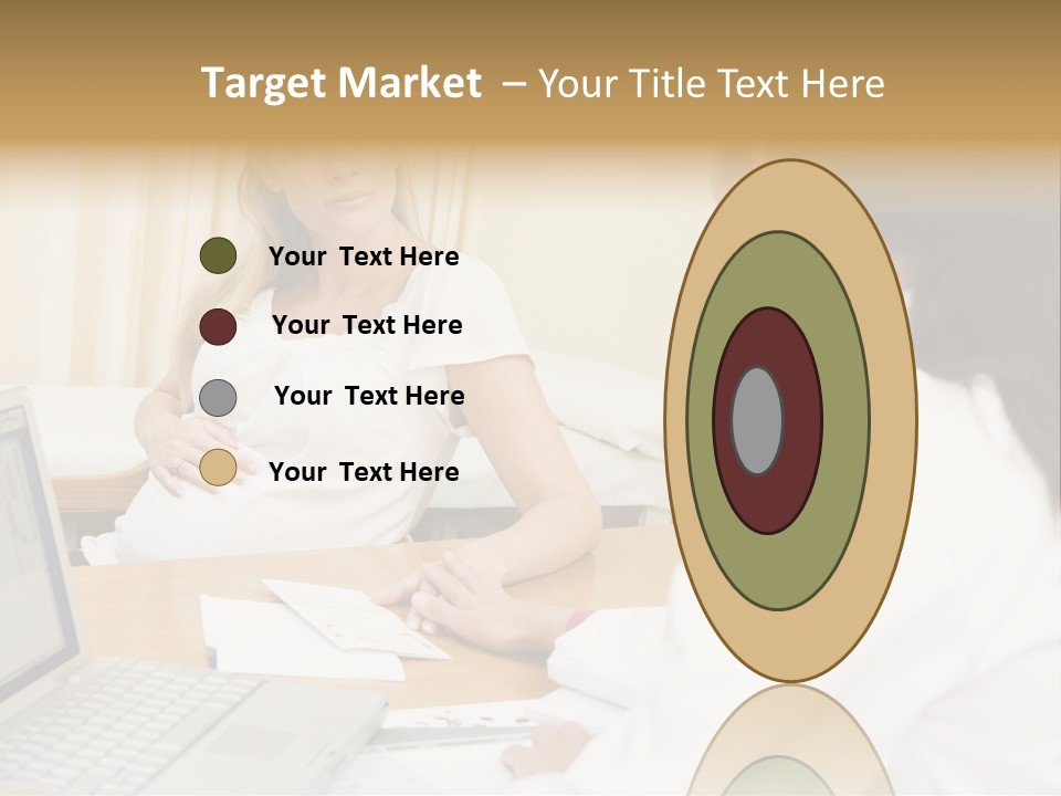 Doctor With Laptop And Pregnant Woman In Doctor's Office PowerPoint Template