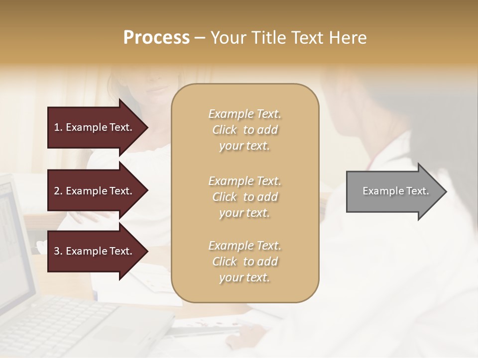 Doctor With Laptop And Pregnant Woman In Doctor's Office PowerPoint Template