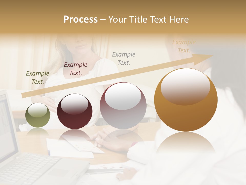 Doctor With Laptop And Pregnant Woman In Doctor's Office PowerPoint Template