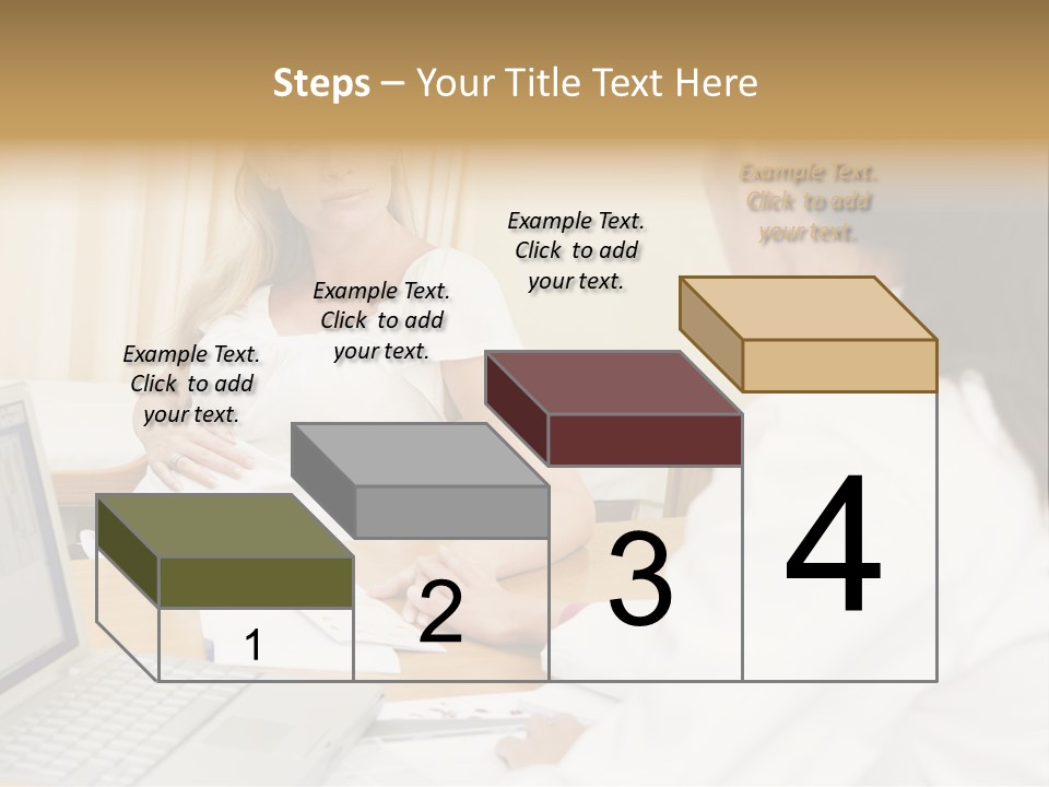 Doctor With Laptop And Pregnant Woman In Doctor's Office PowerPoint Template