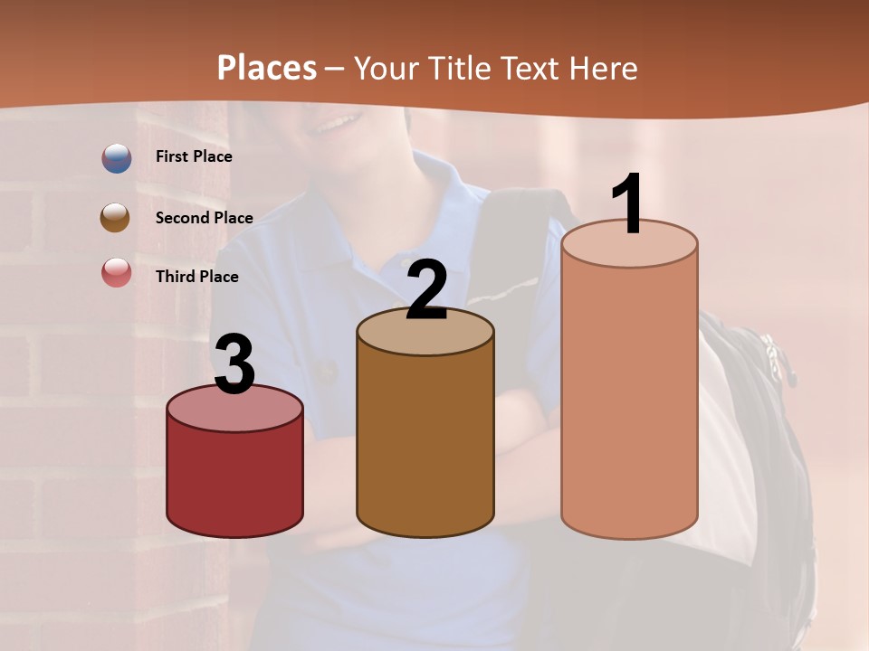 Portrait Of A Young Student PowerPoint Template