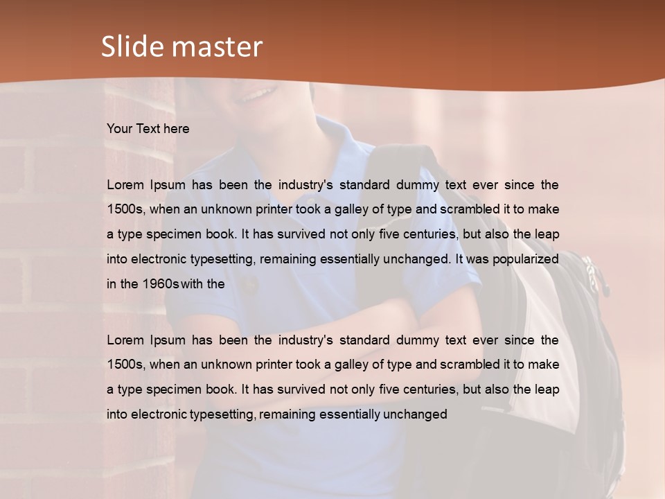 Portrait Of A Young Student PowerPoint Template