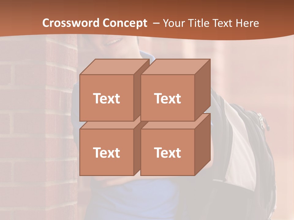 Portrait Of A Young Student PowerPoint Template