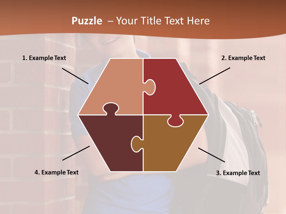 Portrait Of A Young Student PowerPoint Template