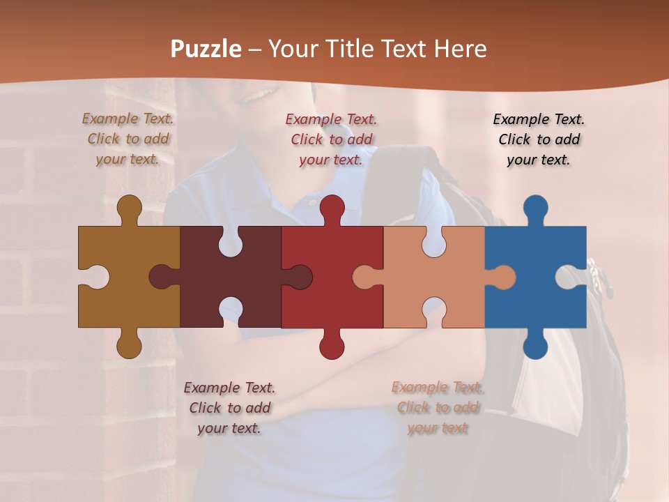 Portrait Of A Young Student PowerPoint Template