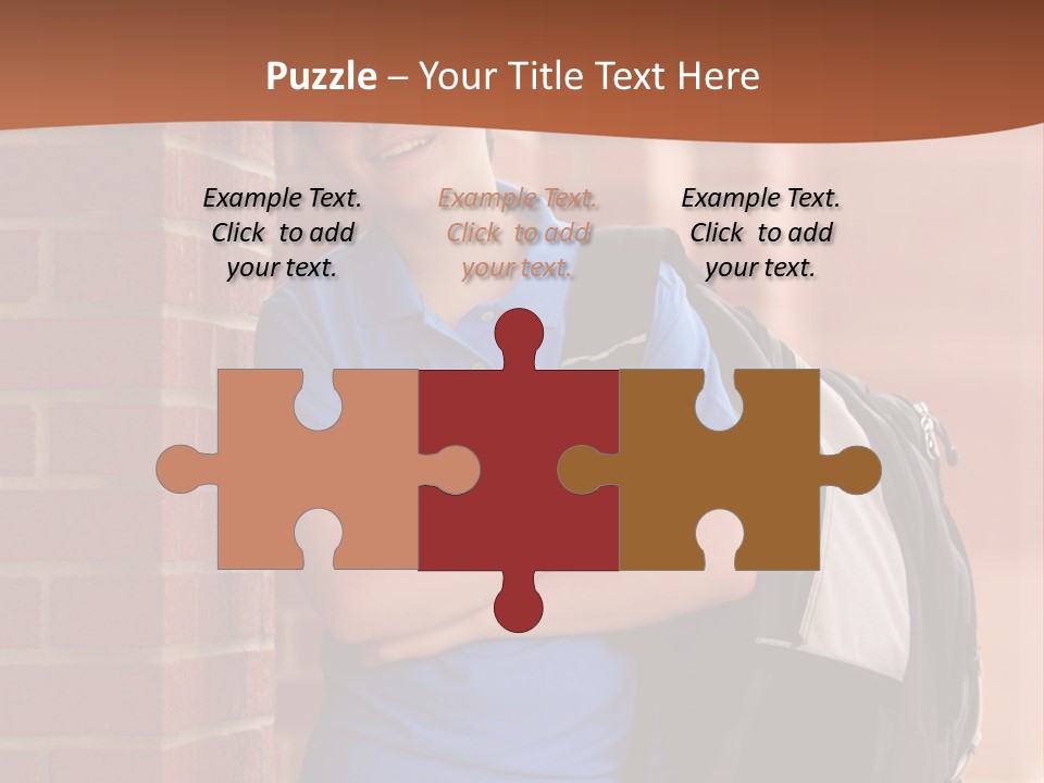 Portrait Of A Young Student PowerPoint Template