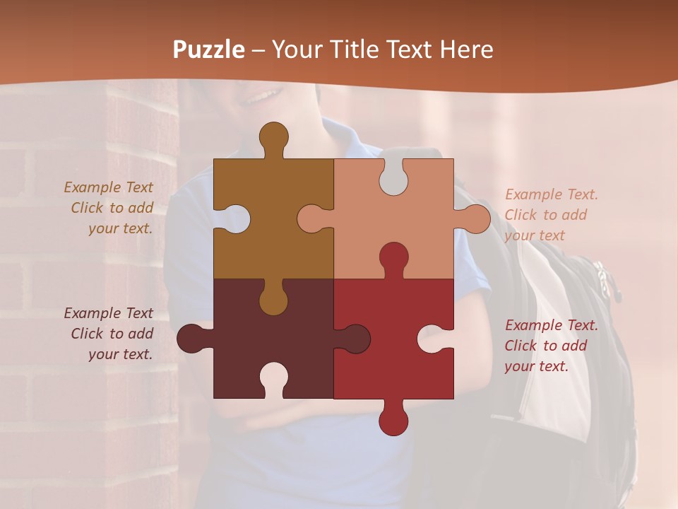 Portrait Of A Young Student PowerPoint Template