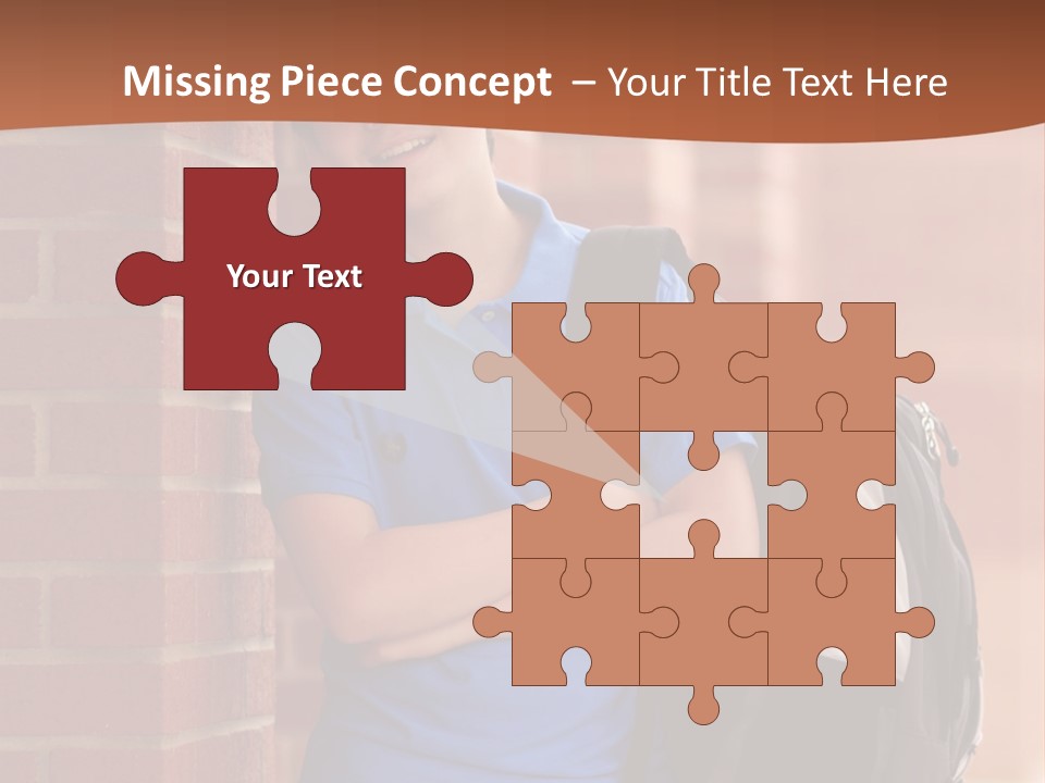 Portrait Of A Young Student PowerPoint Template
