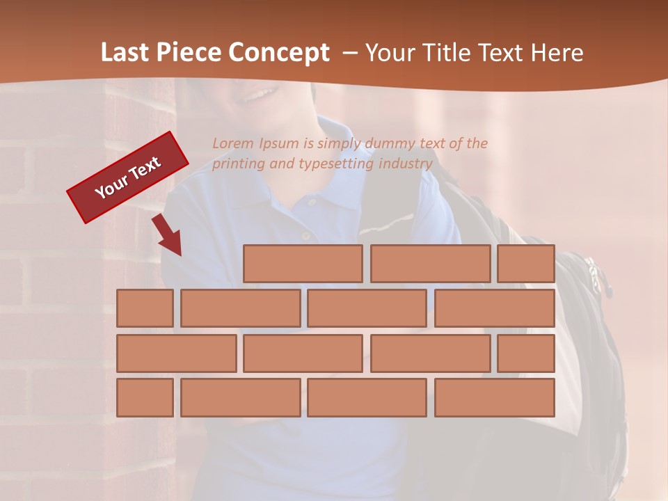 Portrait Of A Young Student PowerPoint Template