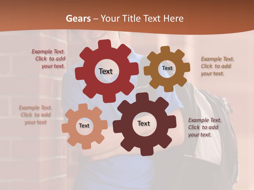 Portrait Of A Young Student PowerPoint Template