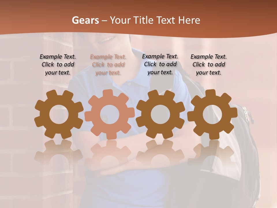 Portrait Of A Young Student PowerPoint Template