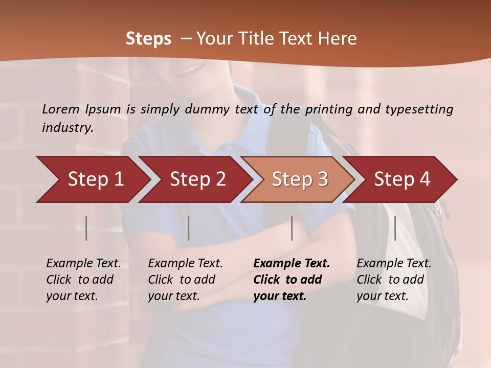 Portrait Of A Young Student PowerPoint Template