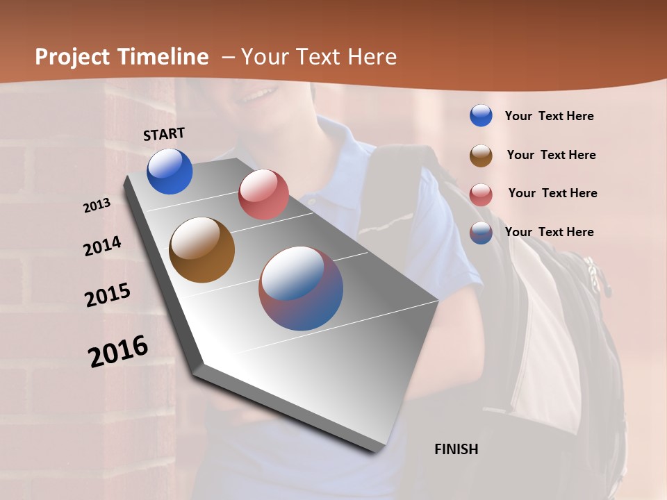 Portrait Of A Young Student PowerPoint Template