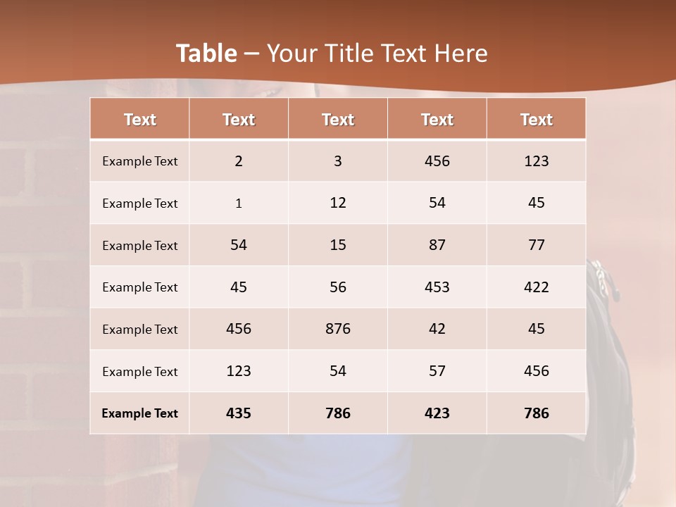 Portrait Of A Young Student PowerPoint Template