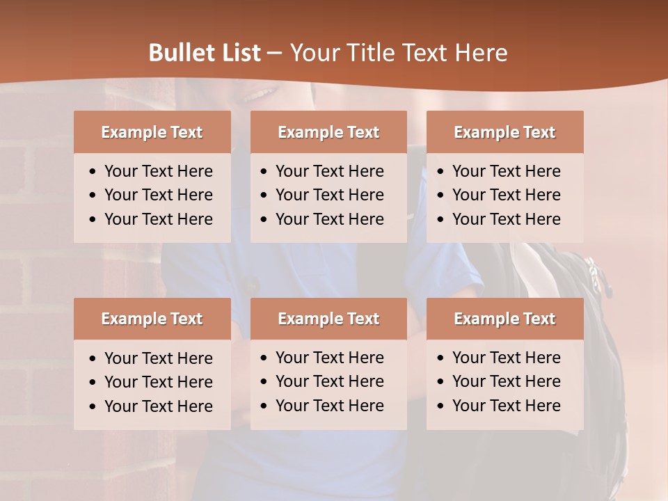 Portrait Of A Young Student PowerPoint Template