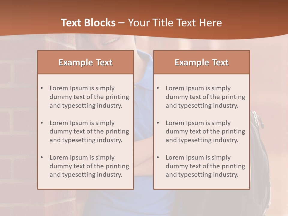 Portrait Of A Young Student PowerPoint Template