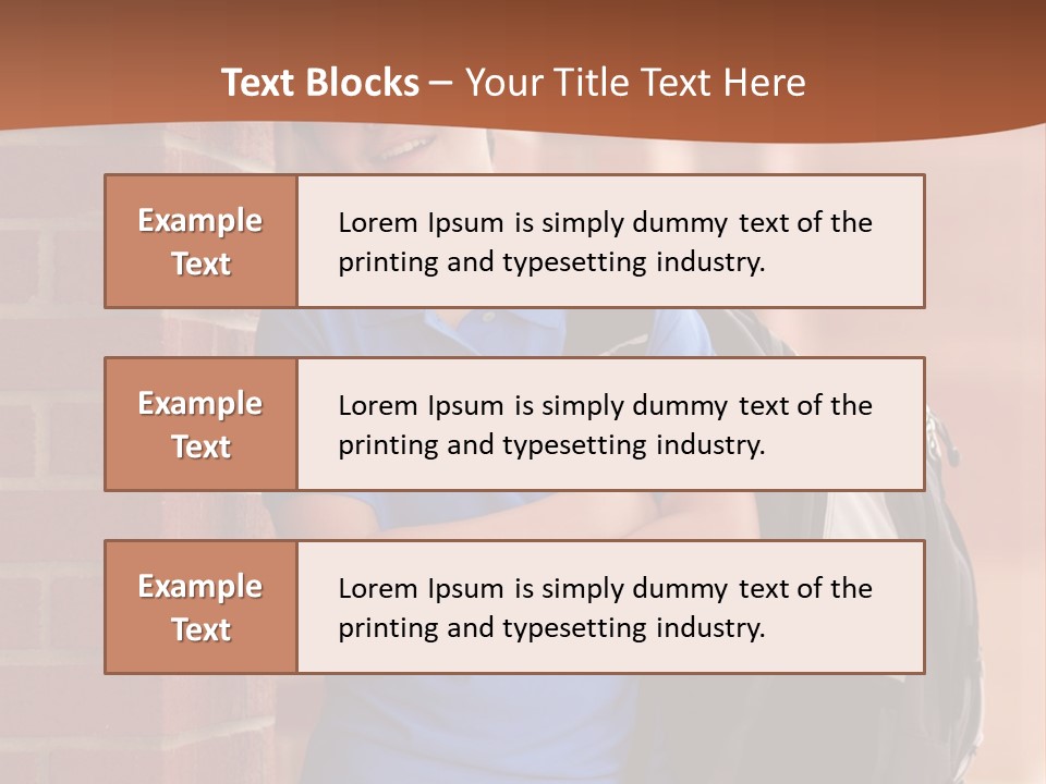 Portrait Of A Young Student PowerPoint Template