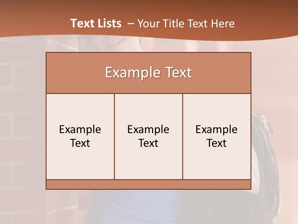 Portrait Of A Young Student PowerPoint Template
