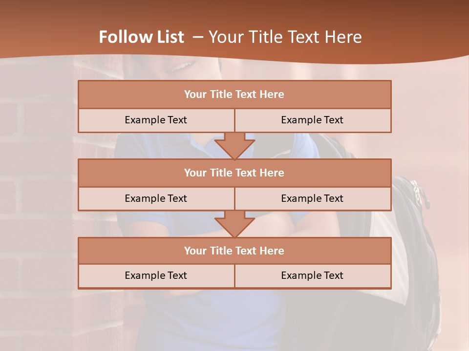 Portrait Of A Young Student PowerPoint Template
