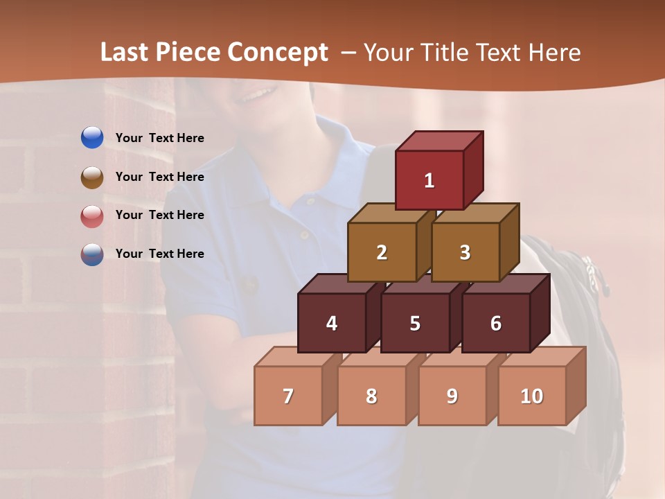 Portrait Of A Young Student PowerPoint Template