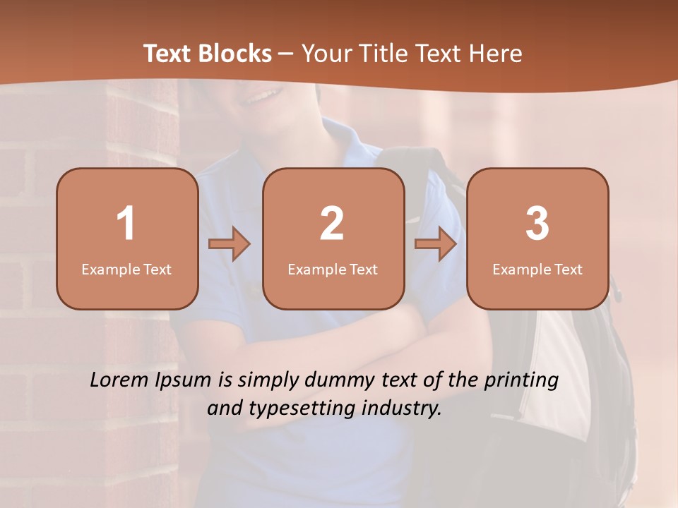 Portrait Of A Young Student PowerPoint Template