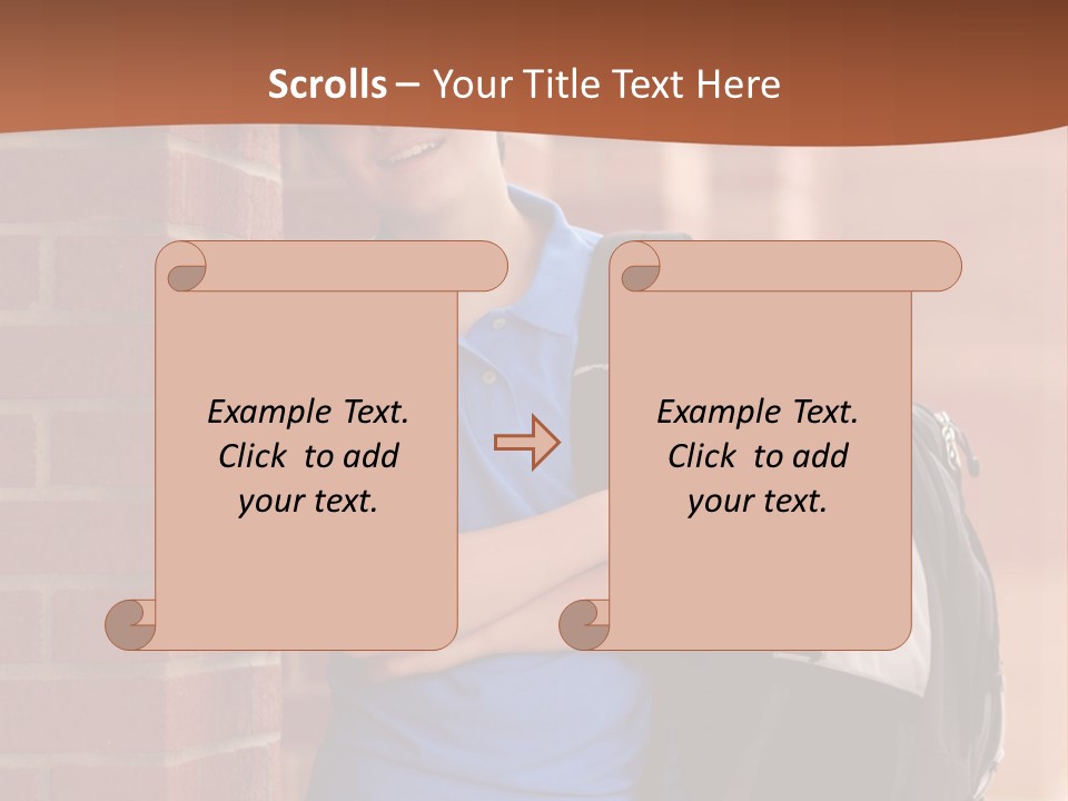 Portrait Of A Young Student PowerPoint Template