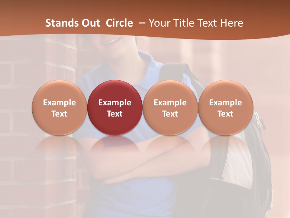 Portrait Of A Young Student PowerPoint Template