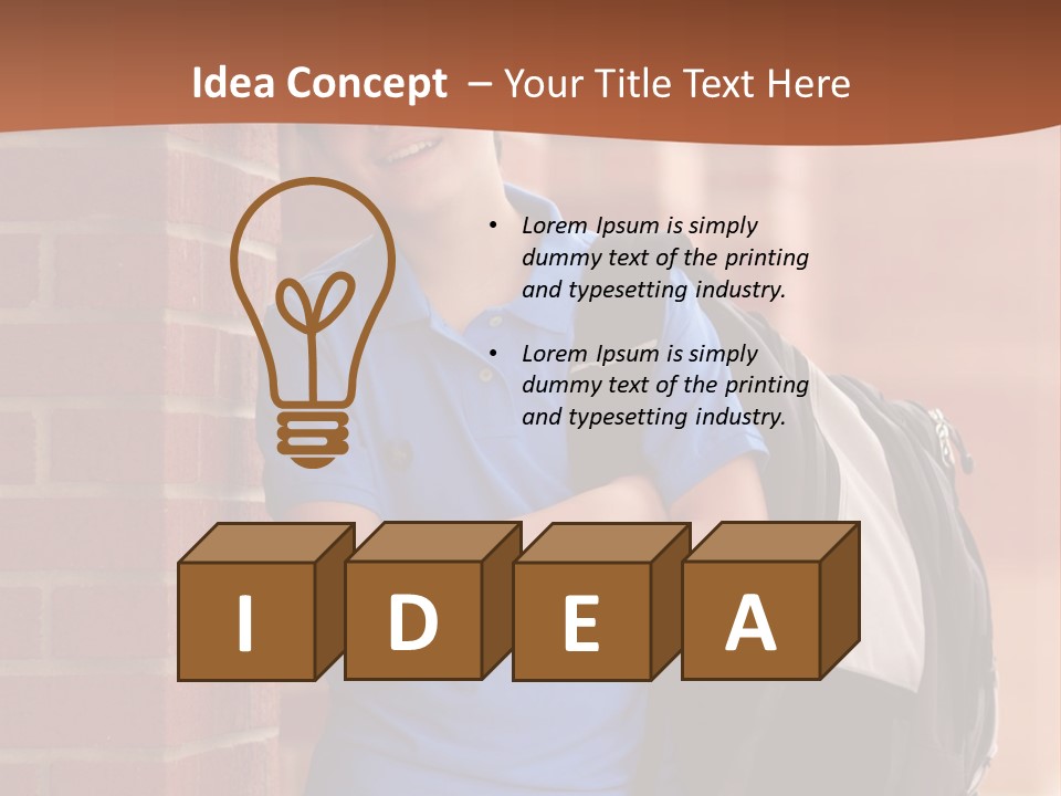 Portrait Of A Young Student PowerPoint Template
