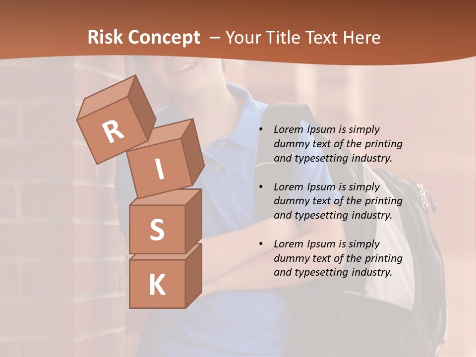 Portrait Of A Young Student PowerPoint Template