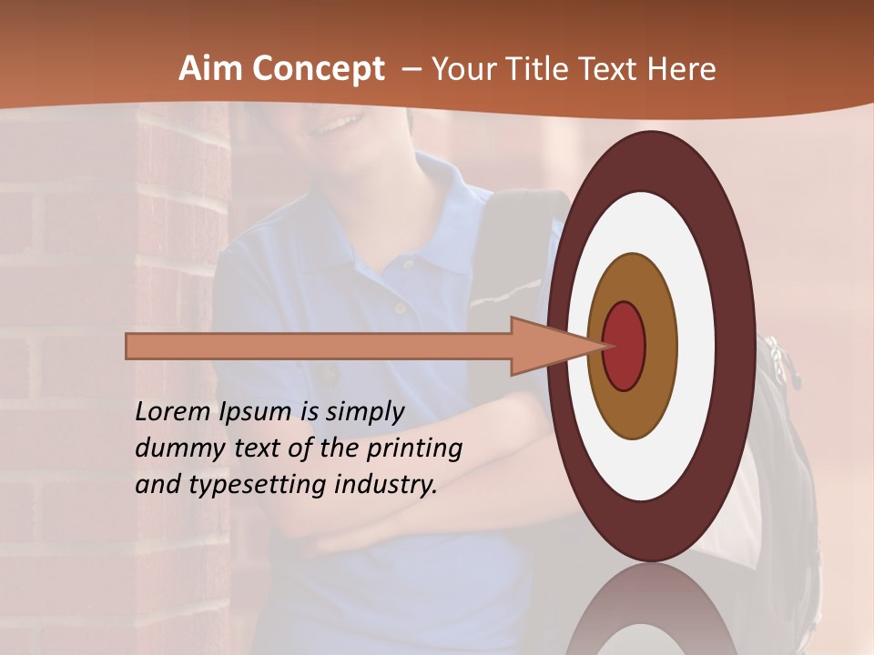 Portrait Of A Young Student PowerPoint Template