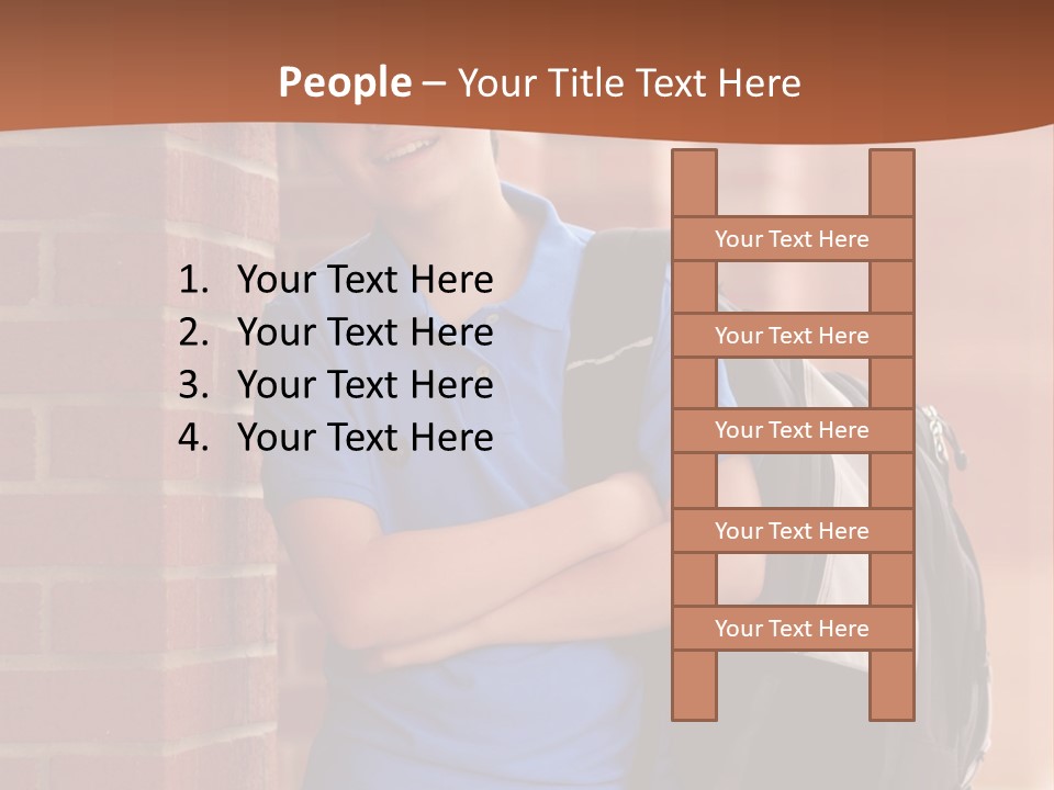 Portrait Of A Young Student PowerPoint Template