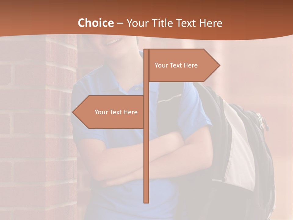 Portrait Of A Young Student PowerPoint Template