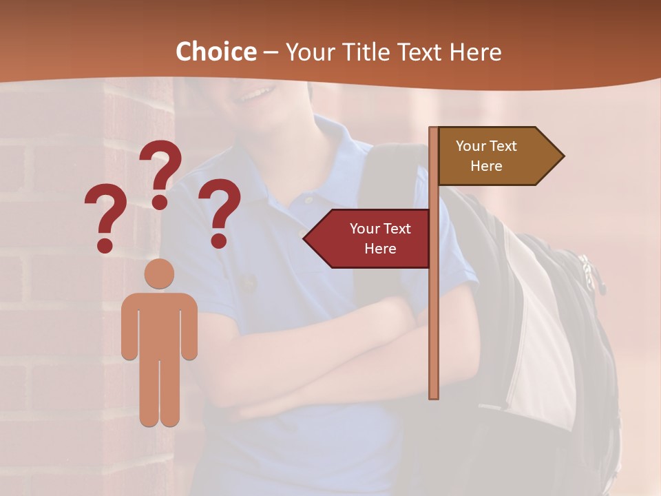 Portrait Of A Young Student PowerPoint Template