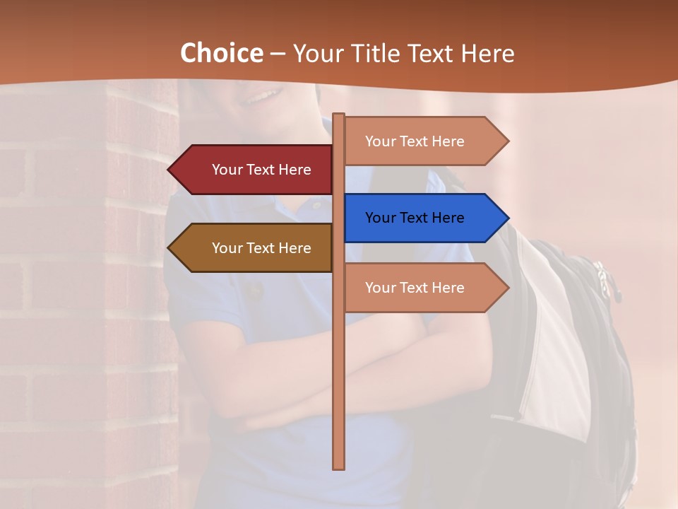 Portrait Of A Young Student PowerPoint Template